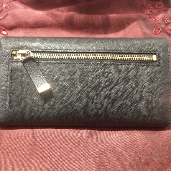 Calvin Klein clutch purse trifold Black Gold - Picture 2 of 5